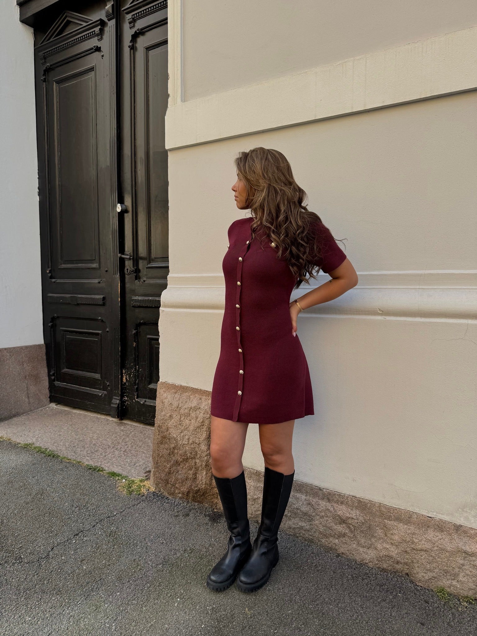 AWPICCO Short Dress - Zinfandel